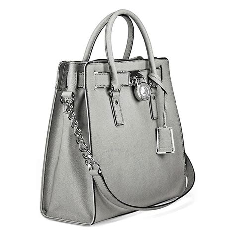 michael kors hamilton specchio pearl grey leather tote|Best Deals for Michael Kors Hamilton Specchio Tote .